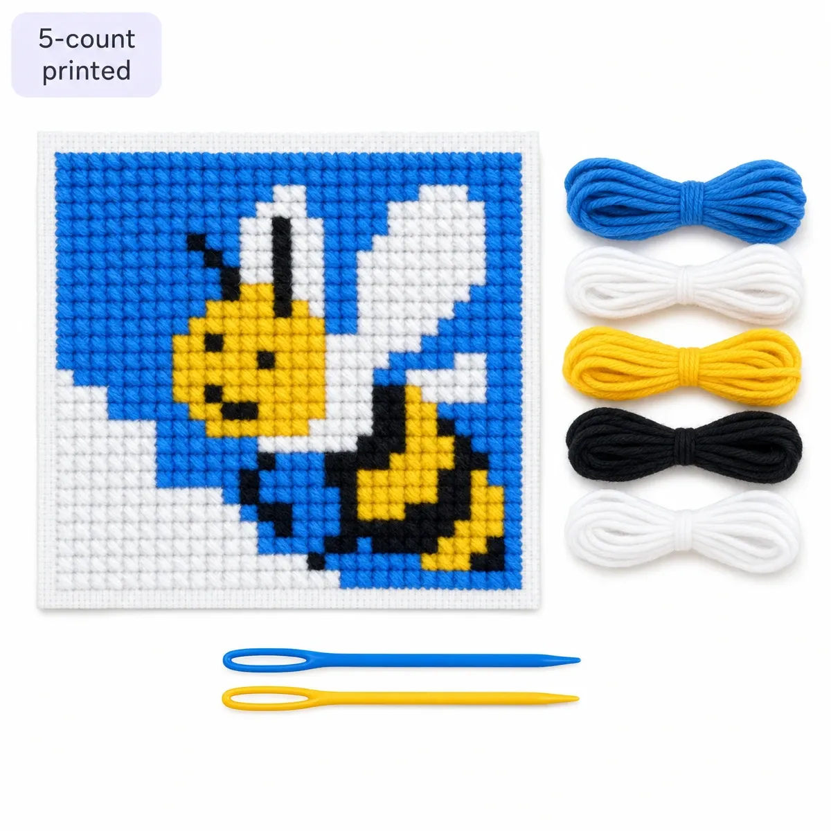Gobelin-L Honey Bee chunky 5-count printed canvas kids kit