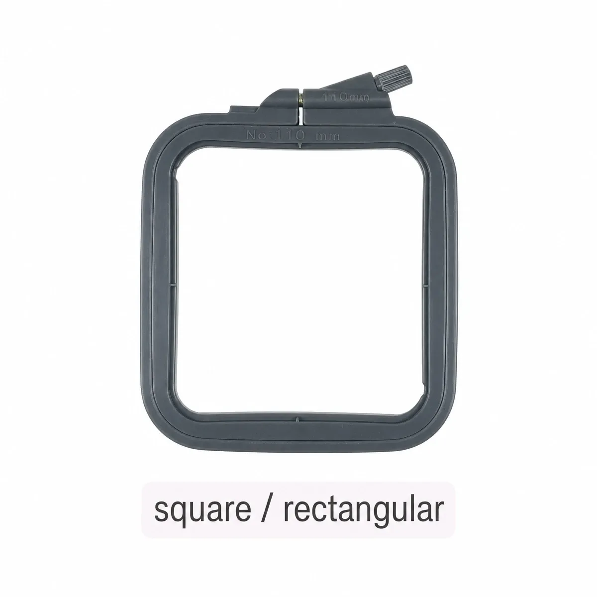 Nurge square rectangular grey plastic embroidery hoop for corner stitching