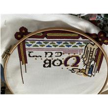 Customer photo for DMC 16 Count Aida 712 - Antique White Small Fabric