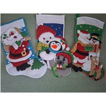 Customer photo for Design Works Crafts Jolly Santa Stocking Christmas Felt Craft Kit