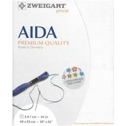Zweigart 14 Count Aida Pre-Cut - White