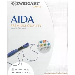 Zweigart 14 Count Aida Pre-Cut - Antique White
