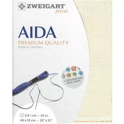 Zweigart 14 Count Aida Pre-Cut - Cream