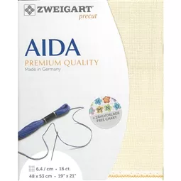 Zweigart 16 Count Aida Pre-Cut - Cream