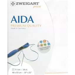 Zweigart 18 Count Aida Pre-Cut - Antique White