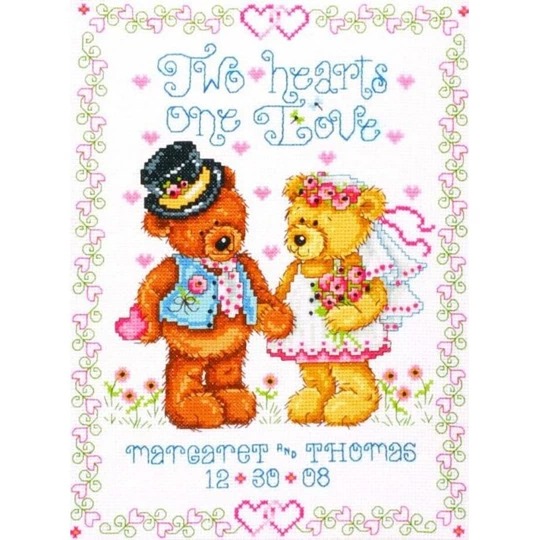 Two Hearts Wedding Sampler