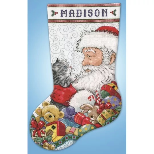 Santa and Kitten Stocking