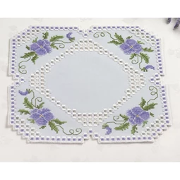 Lilac Hardanger Table Mat