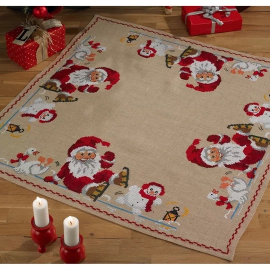 Santa and Snowman Tree Skirt