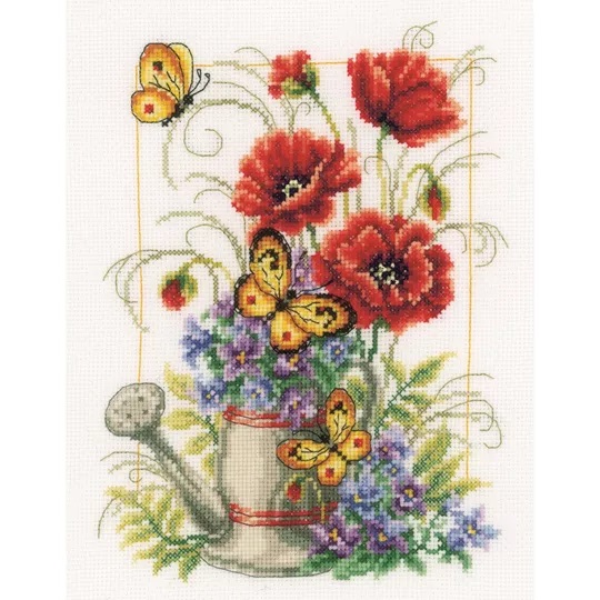 Watering Can with Flowers 