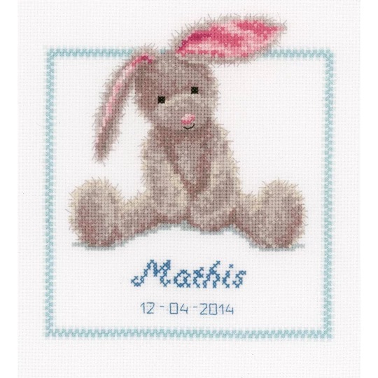 Cute Bunny Birth Sampler 