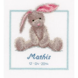 Cute Bunny Birth Sampler 