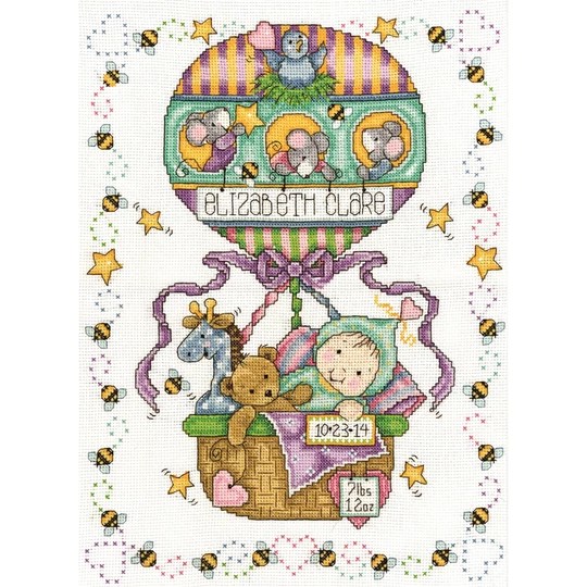Balloon Ride Birth Sampler