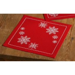 Red Snowflake Tablemat