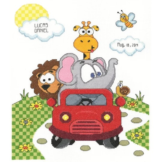 Animal Fun Ride Birth Sampler