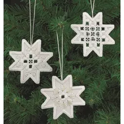 White Star Tree Decorations