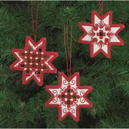 Red Star Tree Decorations