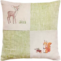 Deer and Squirrel Pillow