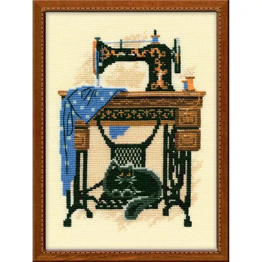 Cat with Sewing Machine