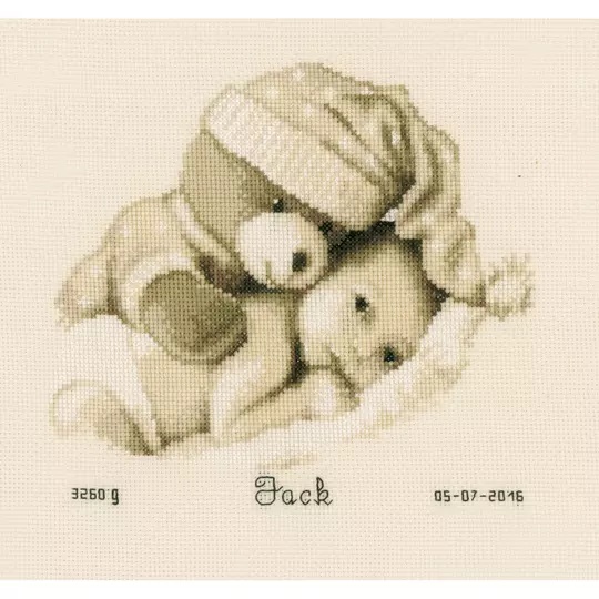 Teddy and Baby Birth Record 