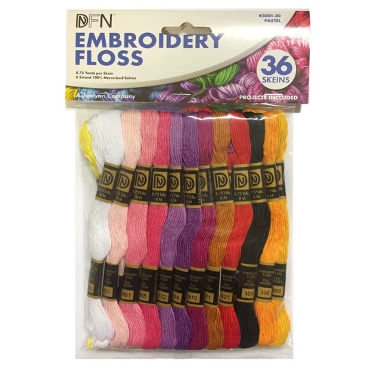 Pastel Colours 36 Skein Thread Pack