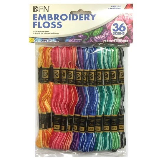 Variegated Colours 36 Skein Thread Pack