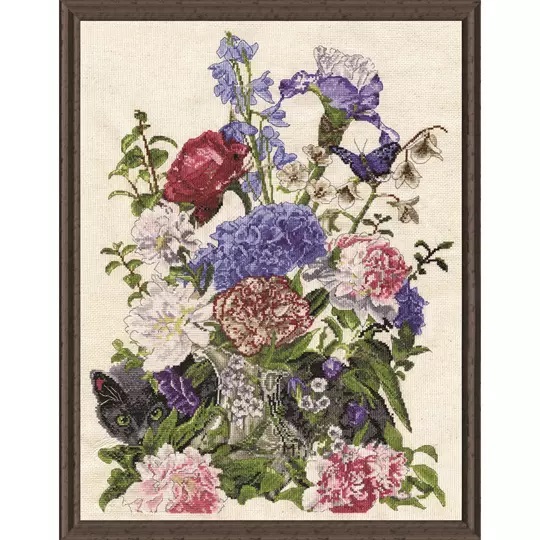 Bouquet with Cat