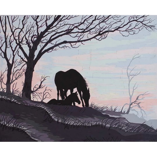 Mare and Foal Silhouette