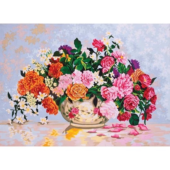Roses in a China Bowl