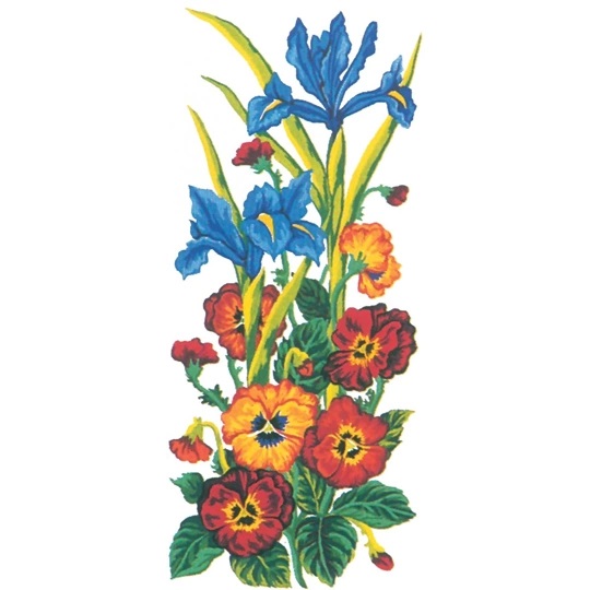 Pansies and Iris