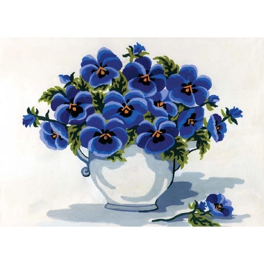 Blue Pansies