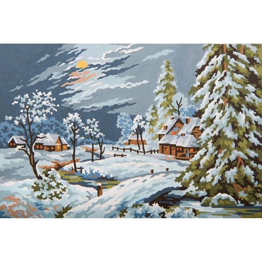 Moonlight Snow Scene