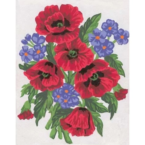Poppies and Violets