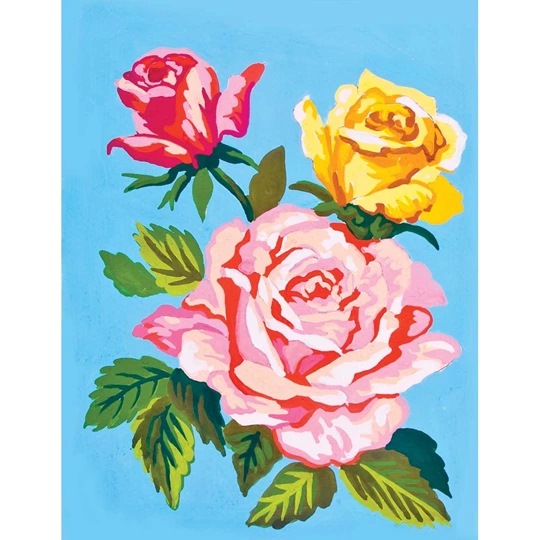 Roses on Blue