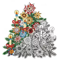 Zenbroidery Printed Fabric - Christmas Tree