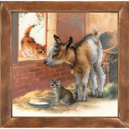 Goat and Kittens