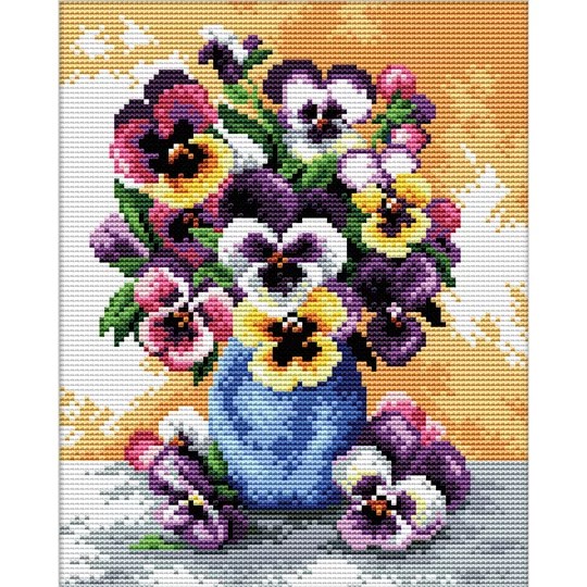 Vase of Pansies