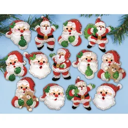 Joyful Santa Ornaments