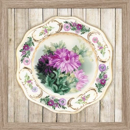 Chrysanthemum Plate Satin Stitch