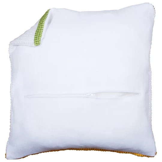 Cushion Back with Zipper - White
