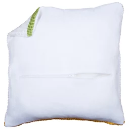 Cushion Back with Zipper - White