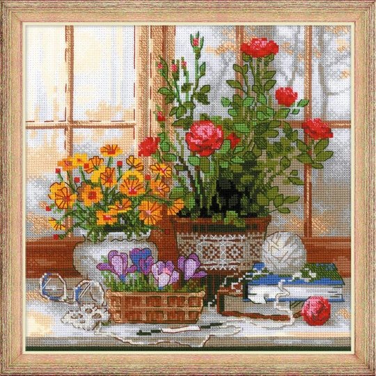 Crocuses on Windowsill