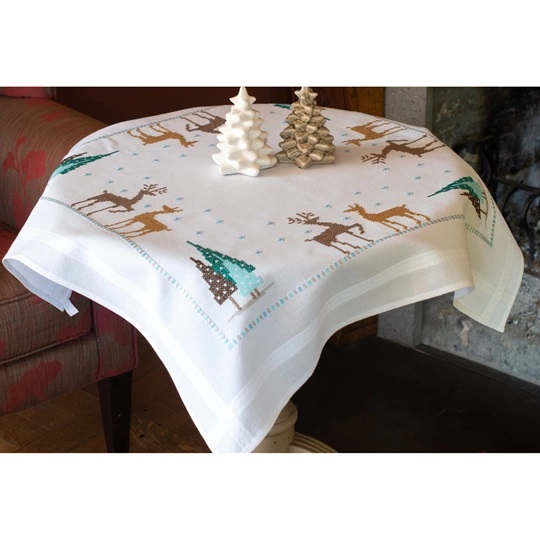 Norwegian Reindeer Tablecloth 