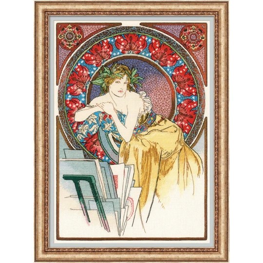 Girl with Easel - Mucha