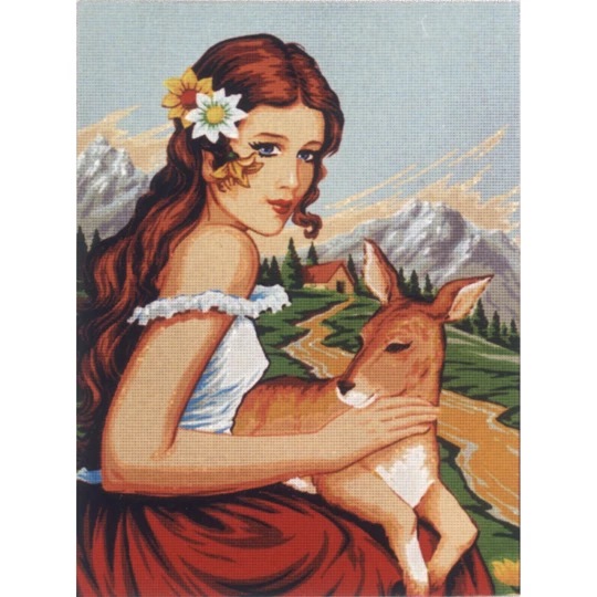 Girl and Fawn
