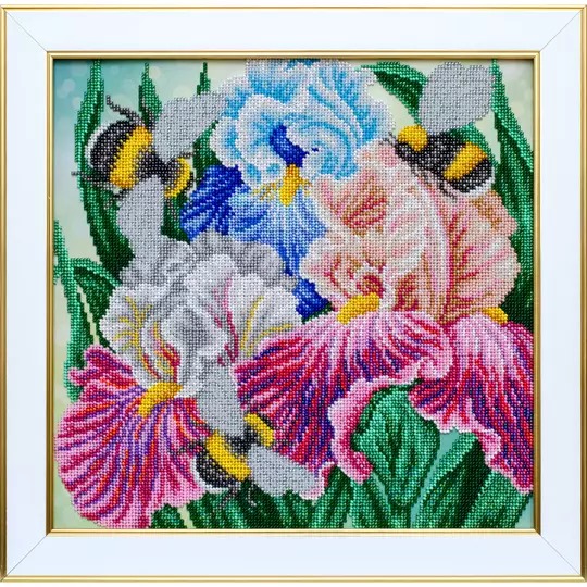 Irises and Bumblebees