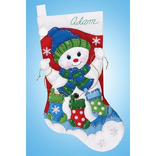 Snowman with Stockings