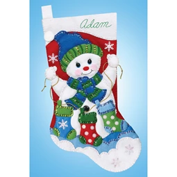 Snowman with Stockings