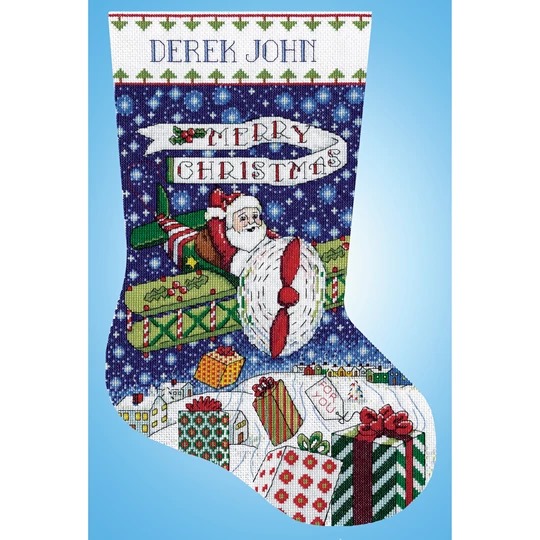 Airplane Santa Stocking
