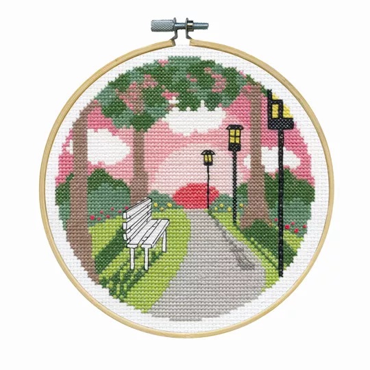 Park Sunset with Hoop